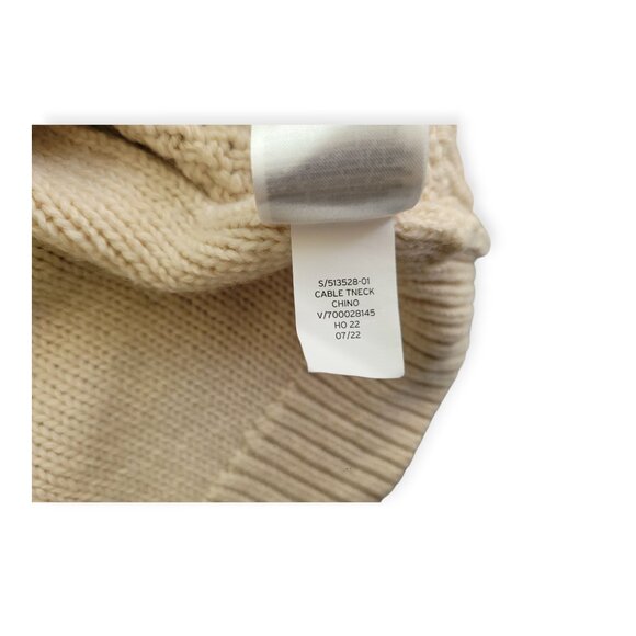 GAP Cream Cable-Knit Turtleneck Sweater, Size M - Picture 9 of 13